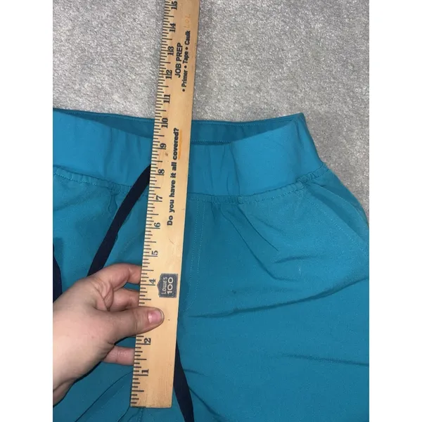Figs Zamora Teal Blue Jogger Scrub Pants Women's Small Style Some Stains Mid Ris - Image 7