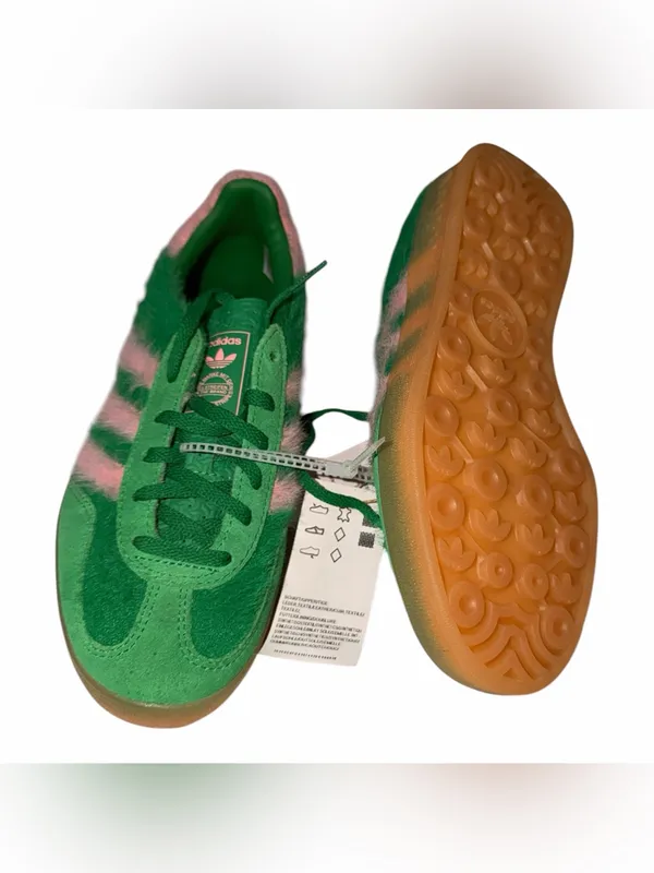 NWT adidas Originals Gazelle Indoor sneakers in fluffy green and pink - Image 10