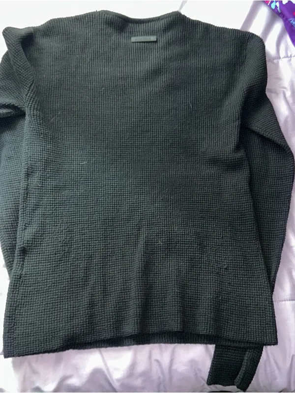 Fear of God Essentials WAFFLE FITTED LONG SLEEVE SWEATER - Image 4