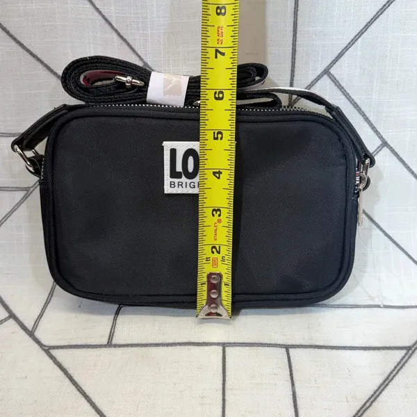 Brighton Crossbody Bag Small Black Heart Webbed Strap Camera‎ Bag - Image 5