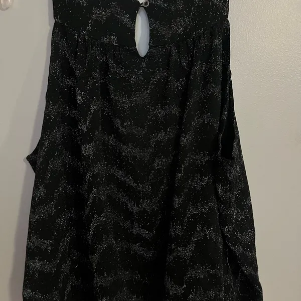 Anthropologie Black and Silver Blouse‎ - Image 2