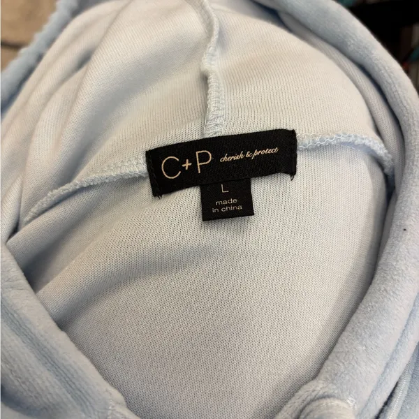 Sky Blue Women's‎ Hoodie Size L - Image 2