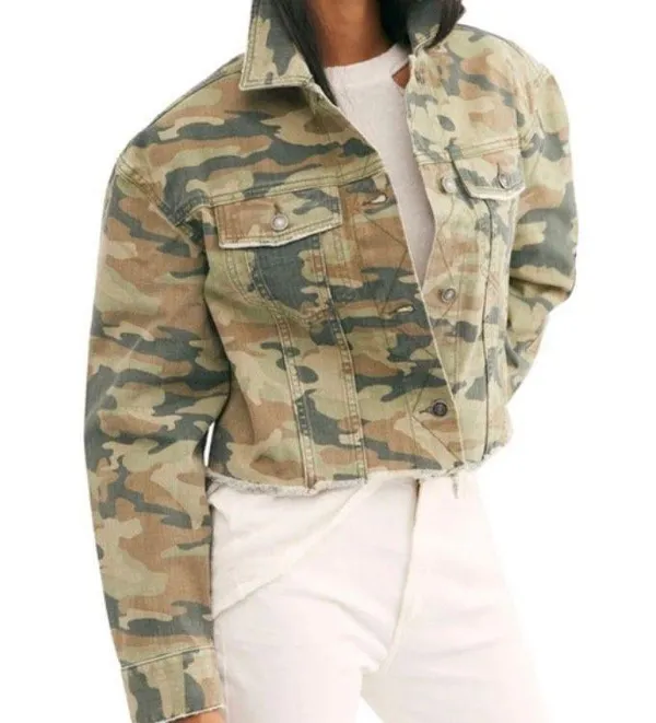 FreePeople Camo Denim Jacket - Image 2