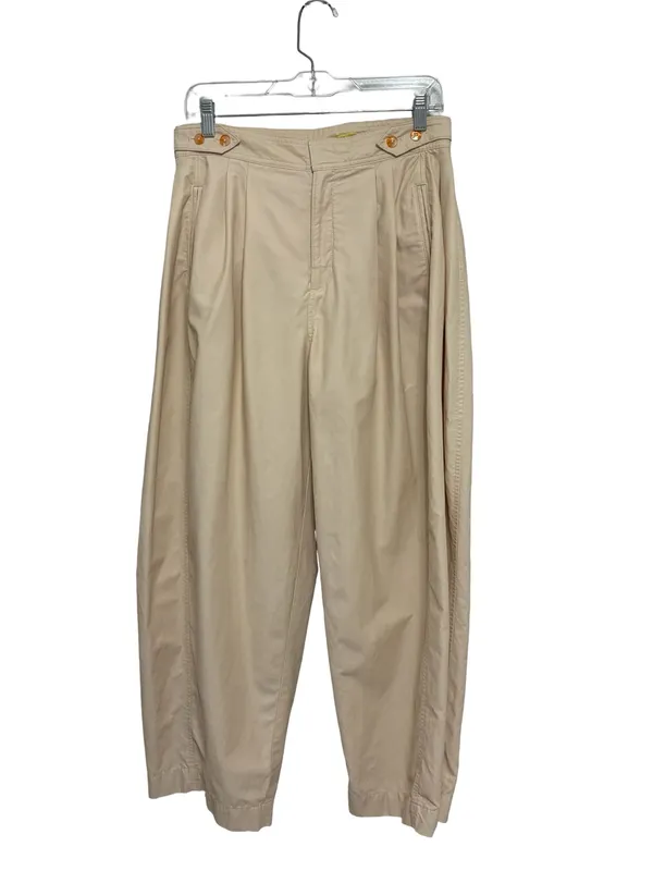 Anthropologie Maeve Utility Barrel Trouser Pants in Khaki Tan - Size US 6 - Image 4