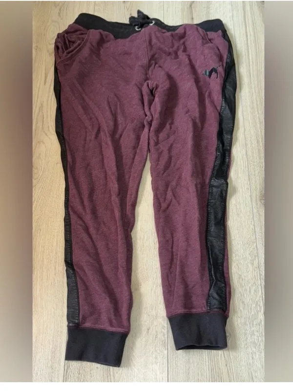 Victoria’s Secret pink black maroon purple jogger sweatpants - Image 2