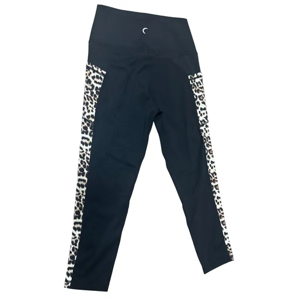ZYIA‎ Active Black Leopard Print High Waisted Workout Cropped Leggings Size 4 - Image 2