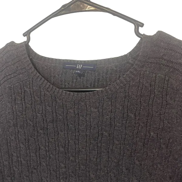 Gap Women's Size Small‎ Grey Fisherman Knit Cotton Sweater - Image 4