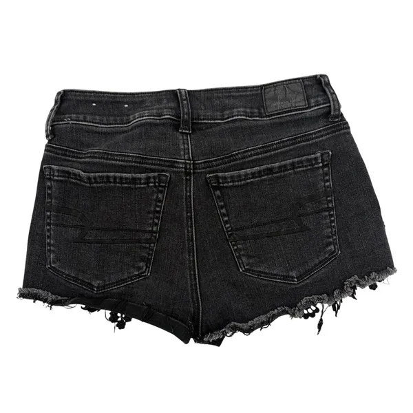 American Eagle Hi Rise Shortie Crochet Womens Shorts Sz 2 Y2K Grunge Black Goth - Image 6