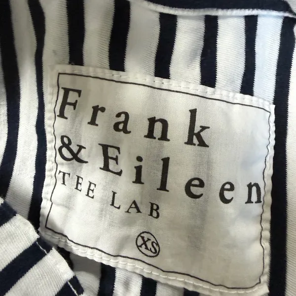 Frank & Eileen Shirtdress Dress Button Down Long Sleeve Stripe‎ Coastal Nautical - Image 3