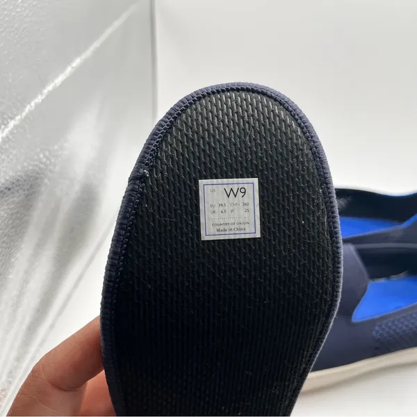Rothy's The Sneaker Maritime Lattice Stitch Navy Slip On Shoes Women’s 9 EUC - Image 2