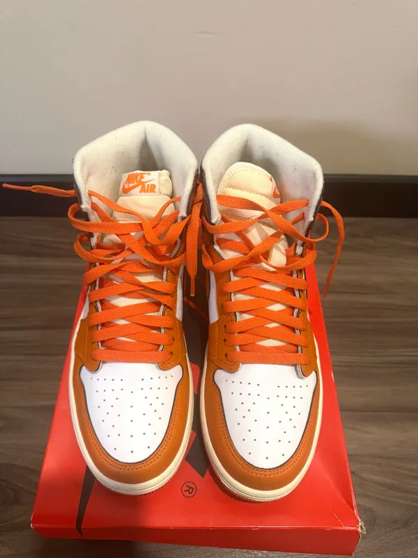Women’s Jordan 1 Retro High OG Starfish Orange & White - Image 5
