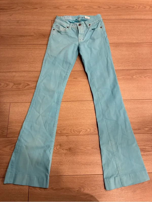 NWT Cone Denim Women’s S Gene Carnival Flare Bootcut Jean Bright Blue Size 24 - Image 2