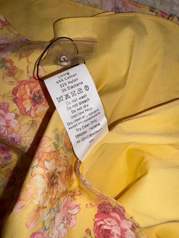 NEW House Of CB Tatiana Butter Yellow Floral Print Midi Sundress Sz XL L+ - Image 11