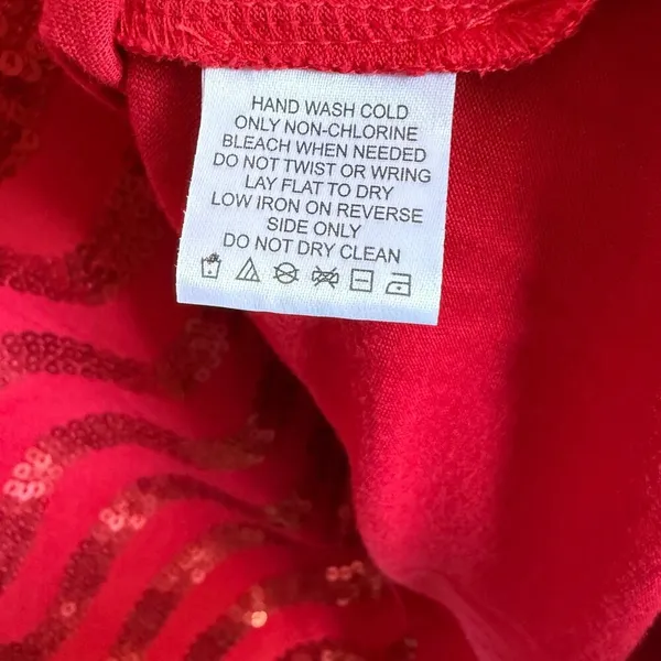 Madison Womens Top Sz‎ XL Red Sequined Cardigan Look Flowy Knit NEW with Tags - Image 5