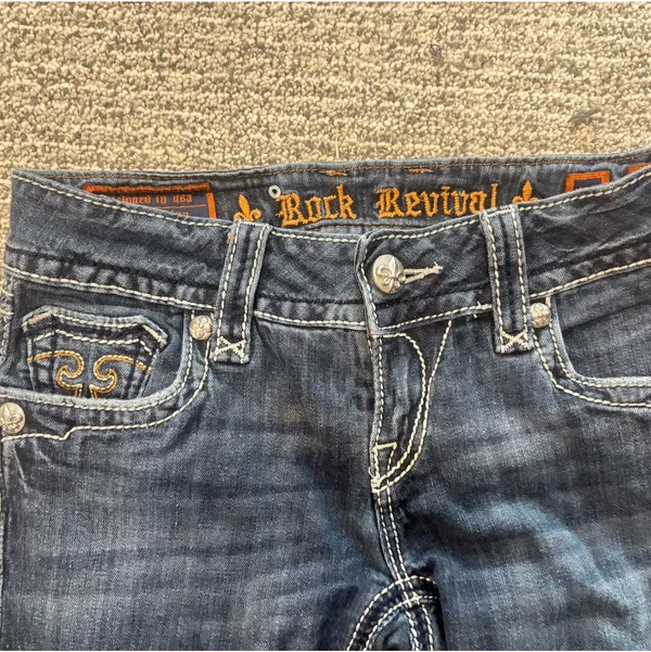 Rock Revival Debbie Straight Jeans Dark Wash - Image 3