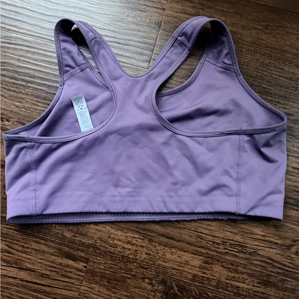 Nike Purple Racerback Sports Bra with White Swoosh - Image 2