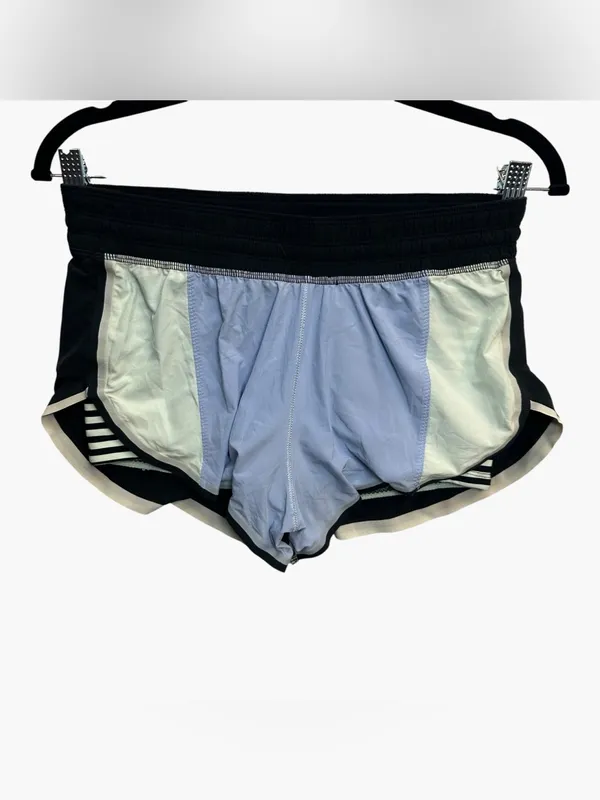 Lululemon Run Speed Short Size 2 Black Blue Stripe Lined 2.5” Running Shorts - Image 3