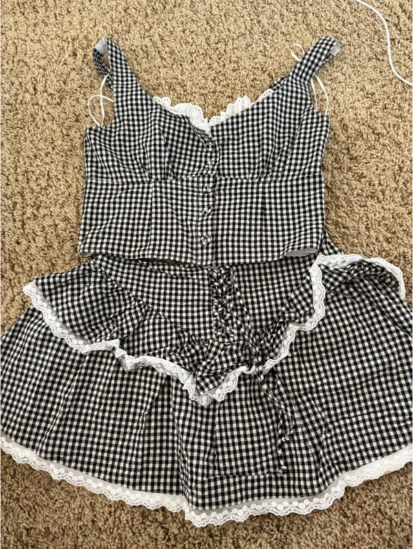 Sky to moon gingham set size M - Image 2