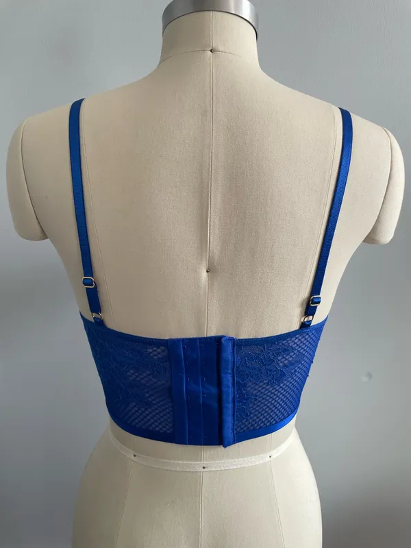 Victorias Secret Very Sexy Bombshell Strappy Fishnet Lace Push-Up Corset Top 34B - Image 5