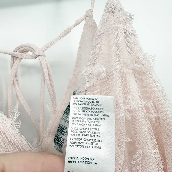 Urban Outfitters Womens‎ Tabatha Lace 3D Bow Coquette Babydoll Cami Pink Size XS - Image 6