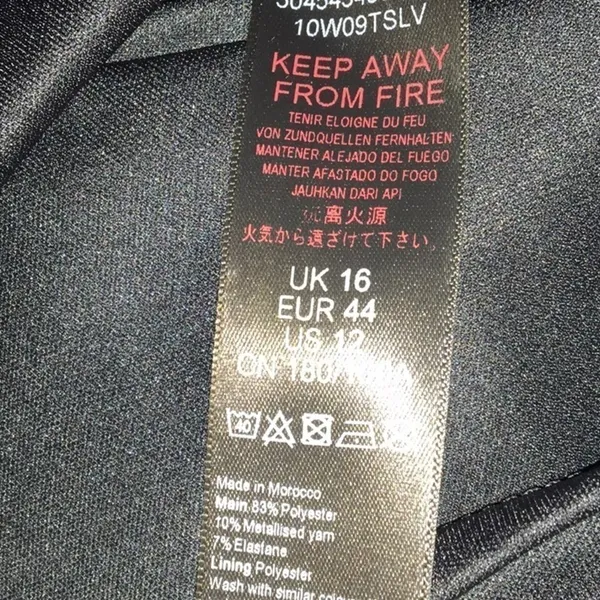 TopShop Ruched Glitter Minidress Sleeveless Grey v6x - Image 4