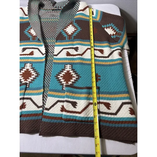 Anne French Aztec Geometric Open Front Cardigan Southwestern Cozy Casual 2X/3X - Image 8