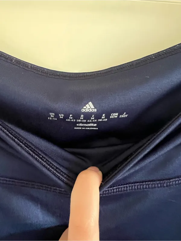 adidas Navy High-Waist Athletic Shorts - Image 2