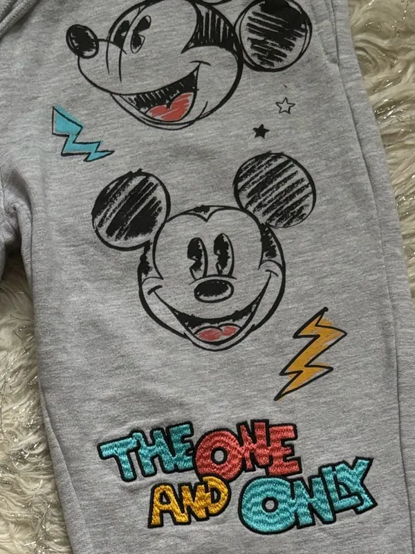 Disney Mickey Mouse Gray Women’s Embroidered Graphic Joggers Size XS(0/2) - Image 12