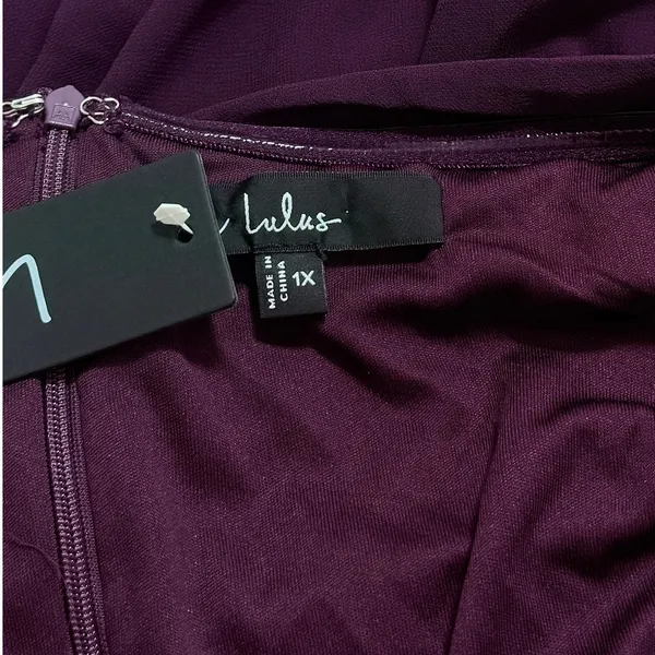 Lulus Luxe Favorite Dark Purple Strapless Ruched Maxi Dress size 1X NWT - Image 7