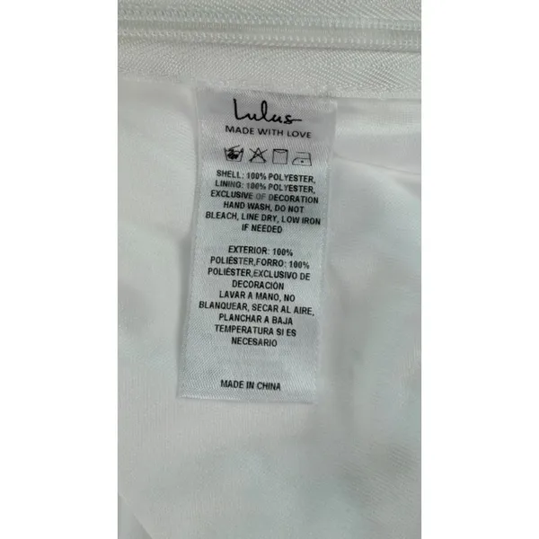 LULUS White Top Blouse Womens Medium - Image 4
