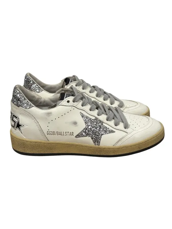 NEW Golden Goose Ball Star Leather Glitter Sneakers Size 36 US 6 - Image 2