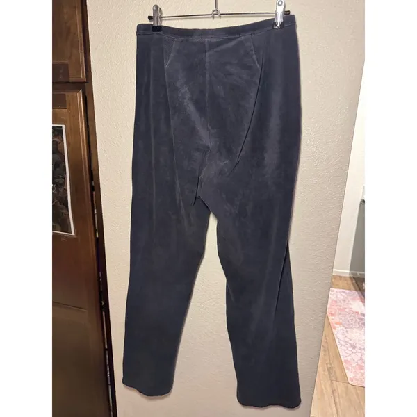 LL Bean Womens Gray Corduroy Pull On Pants Straight Leg Medium Tall UCYR3 - Image 5