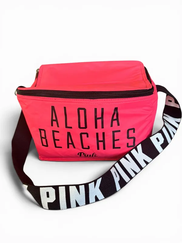 pink Victoria's Secret PINK "Aloha Beaches" insulated mini cooler bag - Image 2