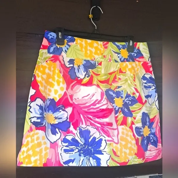 NEW Rafaella Floral Athletic Skort Built In Shorts Pink Blue Small tennis golf - Image 6