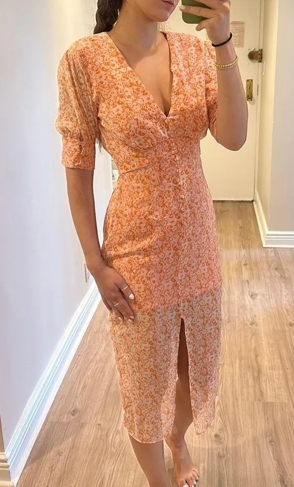 RTR The East Order Peaches Midi Dress size XS - Image 8
