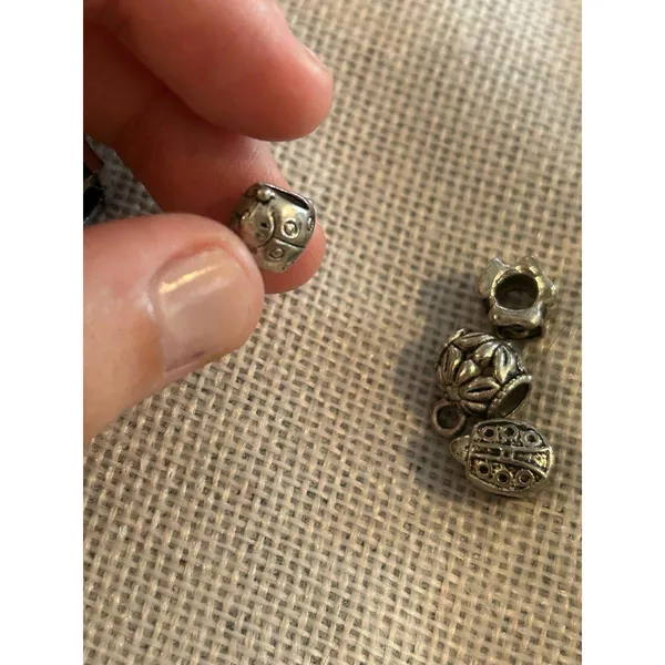 A496 charm bracket silver plated 5 pcs Gray - Image 5