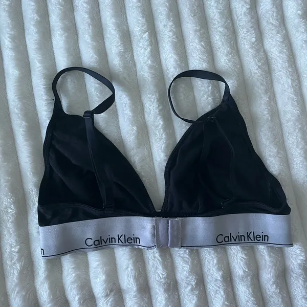 Calvin Klein Black and Gray Bra - Image 2