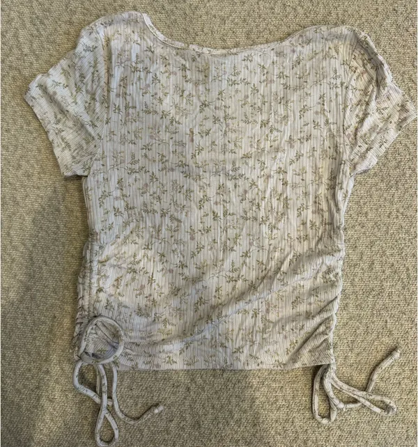 Wild Fable White Floral Crip Top - Image 2