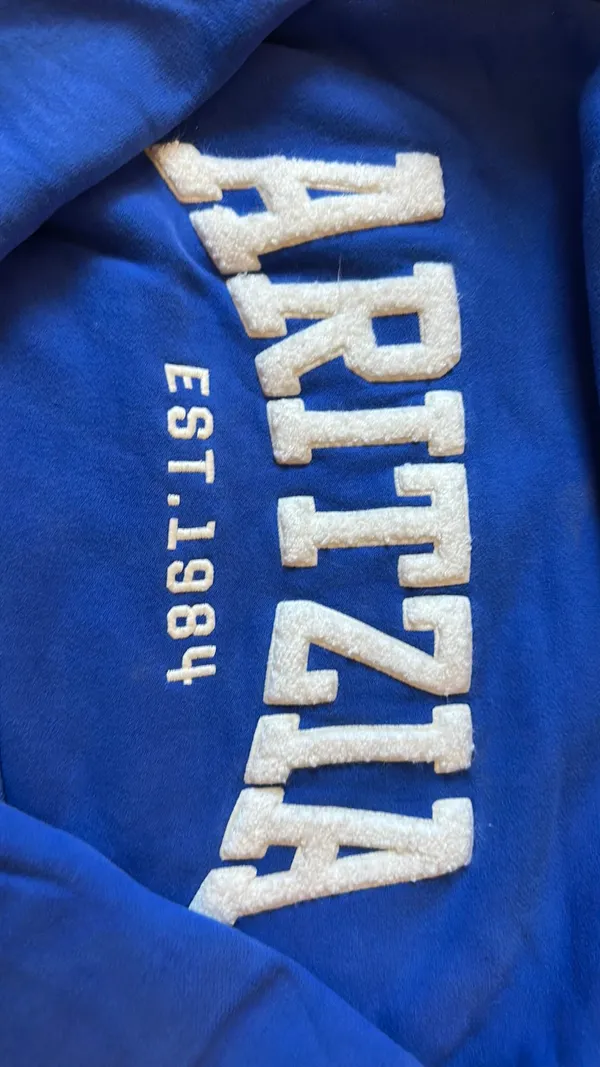 Aritzia Jazz Blue sweatfleece hoodie size small - Image 2