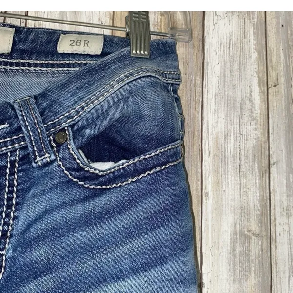 BKE Culture Distressed Pockets Bootcut Jeans •26 - Image 2