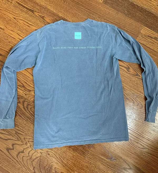 The Seaside Style Seaside Blue Long Sleeve Tee - Image 2