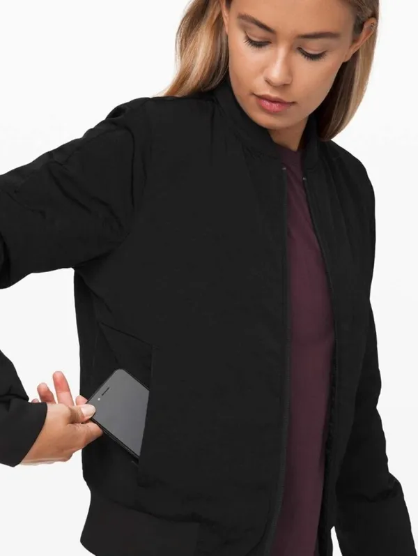 Lululemon Women's Black Non-Stop Bomber *Reversible - Size - 8 - Image 3