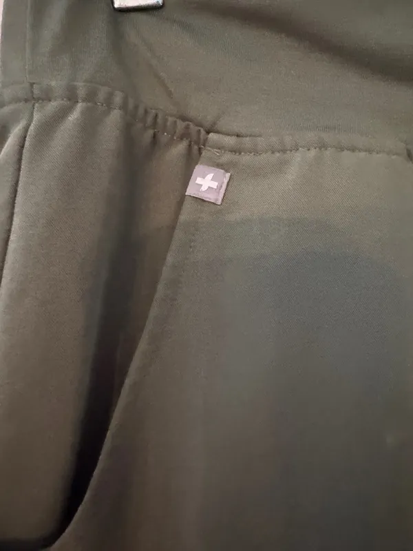 Figs Technical Collection Zamora Olive Nursing Joggers with Orange Drawstring - Image 3