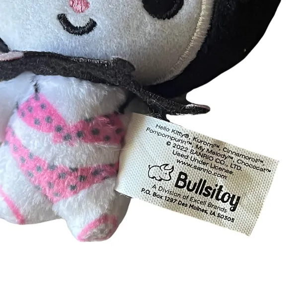 Sanrio Kuromi Plush Keychain Bikini Series Bullsitoy Black Pink Bag Charm Kawaii - Image 3