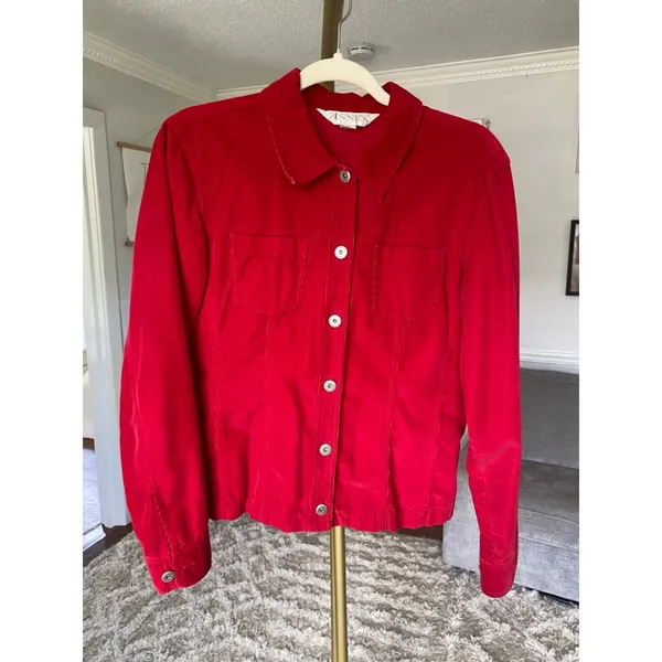 Casual Corner Annex Corduroy‎ Shirt Button Up Shacket 100% Cotton Scandi Holiday - Image 2