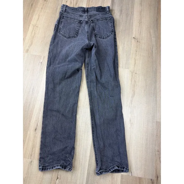Abercrombie & Fitch Curve Love 90s Straight Ultra‎ High Rise Faded Black 28/6R - Image 3