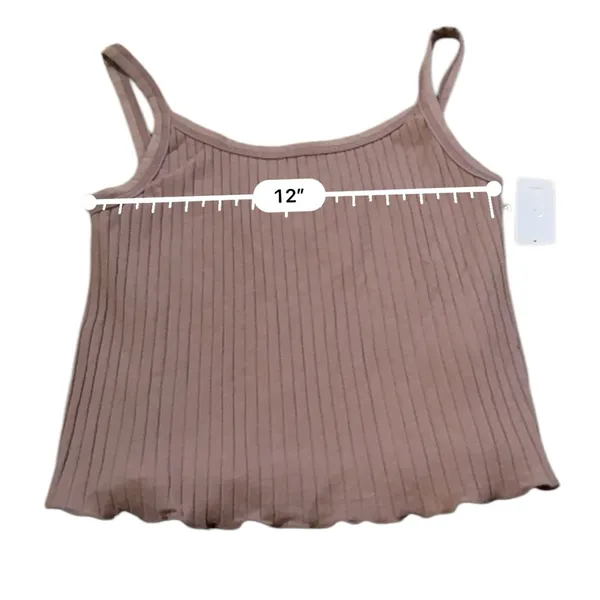 Old Navy Brown Ribbed‎ Knit Sleeveless Tank Top Sz S NEW - Image 5