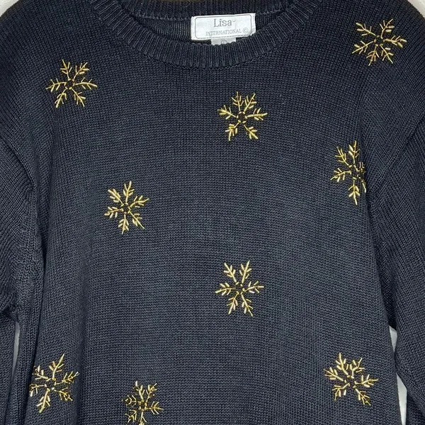 Vintage Lisa International Beaded Christmas‎ Sweater - Image 2