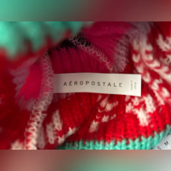Aeropostale Women’s Knit Winter White Pom Pom Hat NWT - Image 6