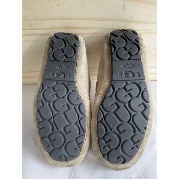 UGG Australia Women's Brown Suede Sheepskin Lined Moccasin Slippers Size 5 - Image 11